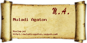 Muladi Agaton névjegykártya